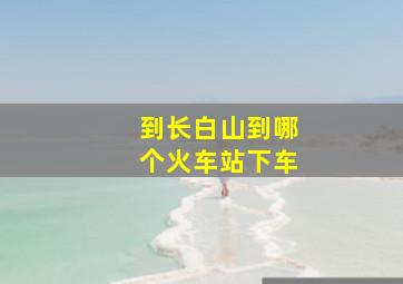 到长白山到哪个火车站下车