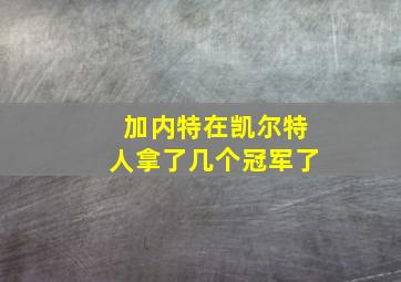 加内特在凯尔特人拿了几个冠军了