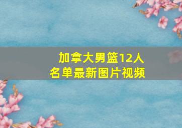 加拿大男篮12人名单最新图片视频