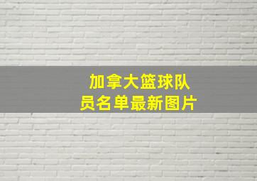 加拿大篮球队员名单最新图片