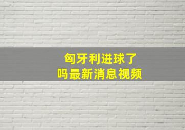 匈牙利进球了吗最新消息视频