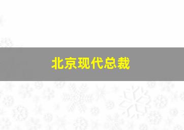 北京现代总裁