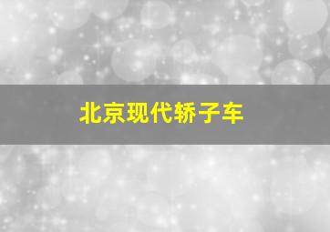 北京现代轿子车