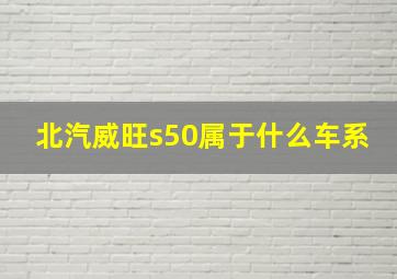 北汽威旺s50属于什么车系