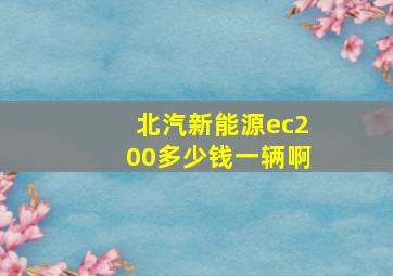 北汽新能源ec200多少钱一辆啊