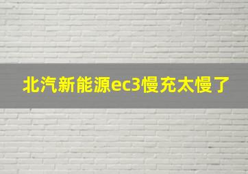 北汽新能源ec3慢充太慢了