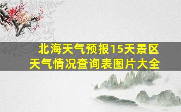 北海天气预报15天景区天气情况查询表图片大全