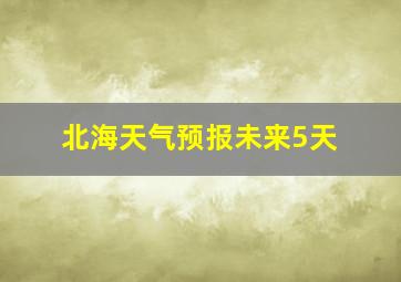 北海天气预报未来5天