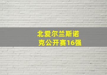 北爱尔兰斯诺克公开赛16强