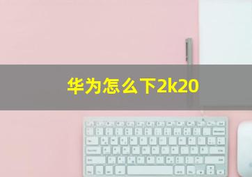 华为怎么下2k20