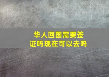 华人回国需要签证吗现在可以去吗