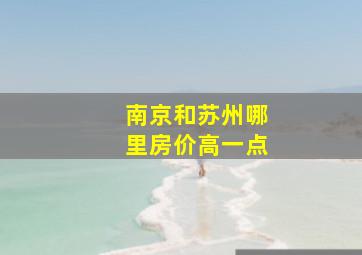 南京和苏州哪里房价高一点