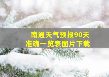 南通天气预报90天准确一览表图片下载