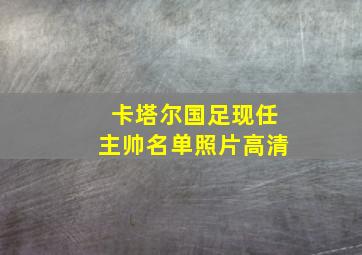 卡塔尔国足现任主帅名单照片高清