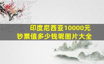 印度尼西亚10000元钞票值多少钱呢图片大全