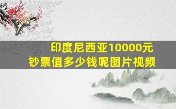 印度尼西亚10000元钞票值多少钱呢图片视频