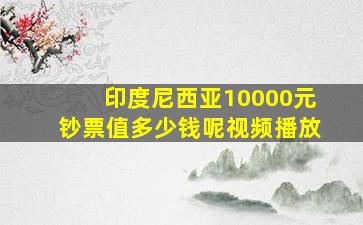 印度尼西亚10000元钞票值多少钱呢视频播放