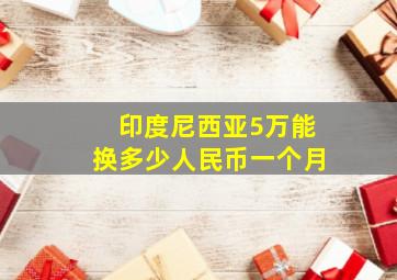 印度尼西亚5万能换多少人民币一个月