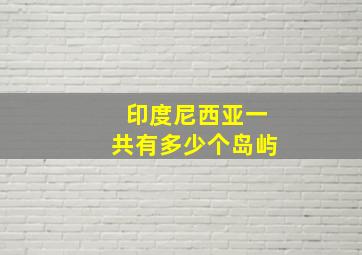 印度尼西亚一共有多少个岛屿