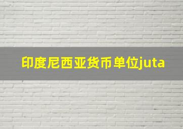 印度尼西亚货币单位juta