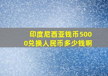 印度尼西亚钱币5000兑换人民币多少钱啊