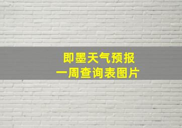 即墨天气预报一周查询表图片