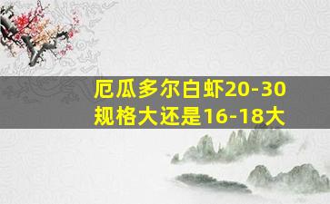 厄瓜多尔白虾20-30规格大还是16-18大