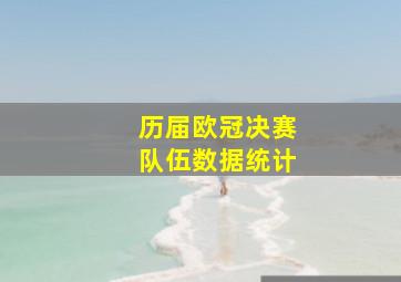 历届欧冠决赛队伍数据统计