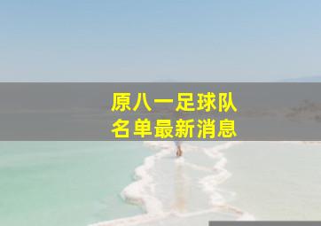 原八一足球队名单最新消息