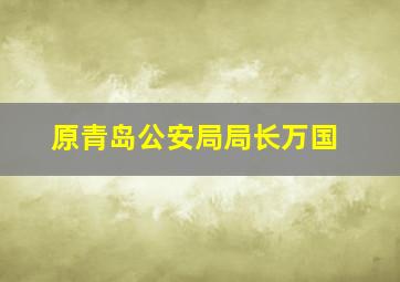 原青岛公安局局长万国