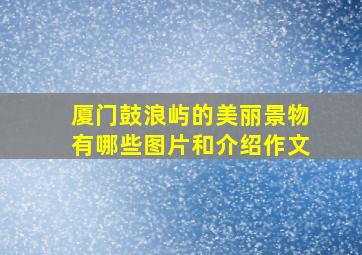 厦门鼓浪屿的美丽景物有哪些图片和介绍作文