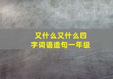 又什么又什么四字词语造句一年级