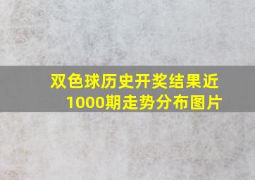 双色球历史开奖结果近1000期走势分布图片