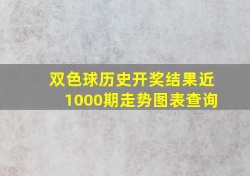 双色球历史开奖结果近1000期走势图表查询