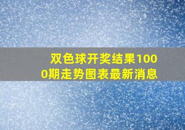 双色球开奖结果1000期走势图表最新消息