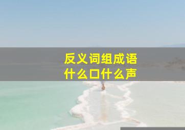 反义词组成语什么口什么声