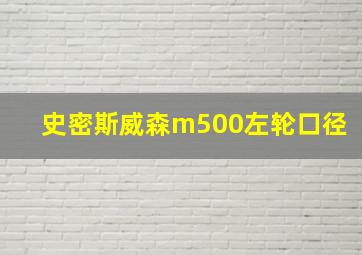 史密斯威森m500左轮口径