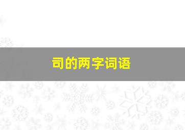 司的两字词语