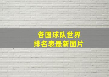 各国球队世界排名表最新图片