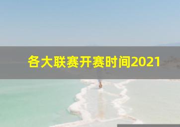 各大联赛开赛时间2021