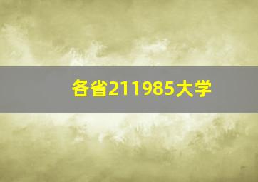 各省211985大学