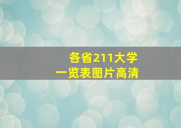 各省211大学一览表图片高清