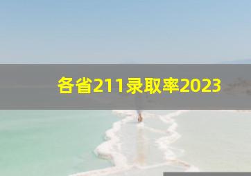 各省211录取率2023