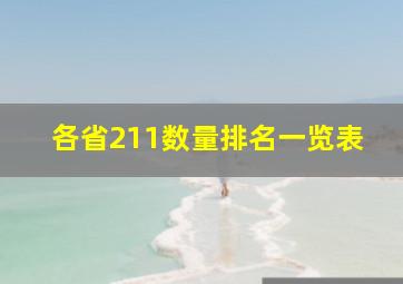 各省211数量排名一览表