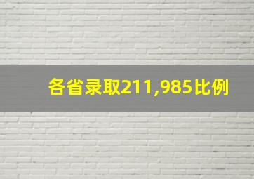 各省录取211,985比例