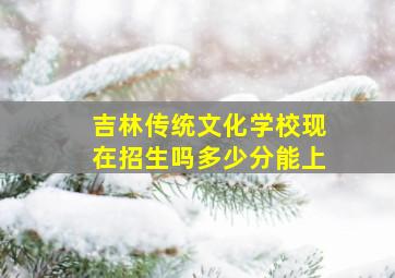 吉林传统文化学校现在招生吗多少分能上