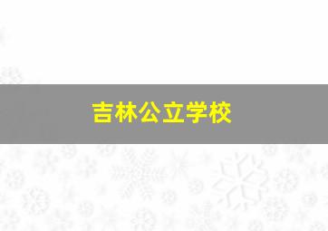 吉林公立学校