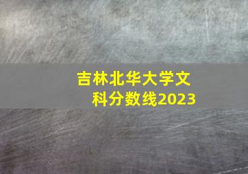 吉林北华大学文科分数线2023