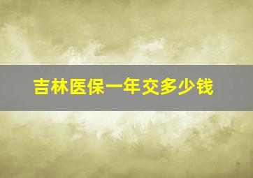 吉林医保一年交多少钱