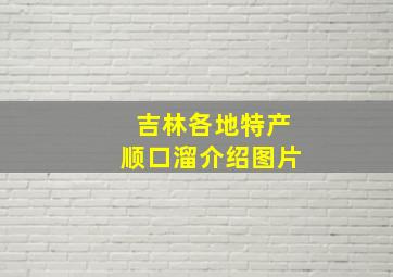 吉林各地特产顺口溜介绍图片